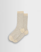 Land - Beige Slub Cotton Socks