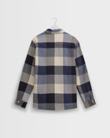 Whiting - Navy And Ecru Block Check Overshirt