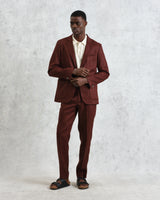wax london men's Fintry - Merlot Linen Blazer