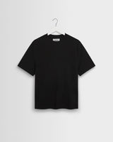 Dean - Black Textured Organic Cotton T-Shirt