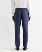Alp - Mid Blue Linen Slim Fit Trousers