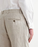 Alp - Natural Linen Slim Fit Trousers