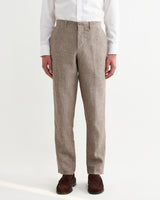 Alp - Natural And Brown Stripe Linen Trousers