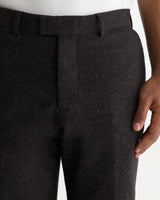 ASTON TROUSER WOOL BLEND FLECK DARK BROWN