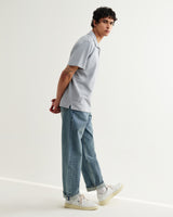 Atwood - Blue Textured Organic Cotton Polo Shirt