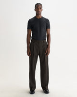 AUBYN TROUSER WOOL BLEND TWO TONE BROWN