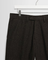 Aston - Dark Brown Italian Wool Blend Trousers