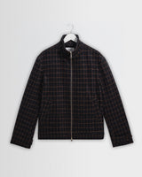 Bayer - Brown And Navy Drawn Check Harrington Jacket