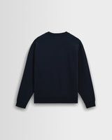 Bedford - Washed Navy Loopback Organic Cotton Henley Sweatshirt