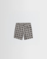 Brockwell - Ecru And Black Seersucker Swim Short