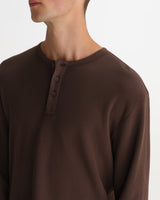 CALEB HENLEY L/S TEE WAFFLE BROWN