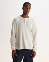 CALEB HENLEY L/S TEE WAFFLE ECRU