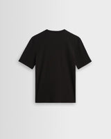 Cole - Black Ribbed Cotton T-Shirt
