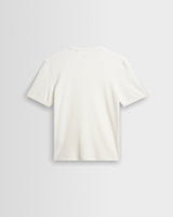 Cole - Off White Ribbed Cotton T-Shirt