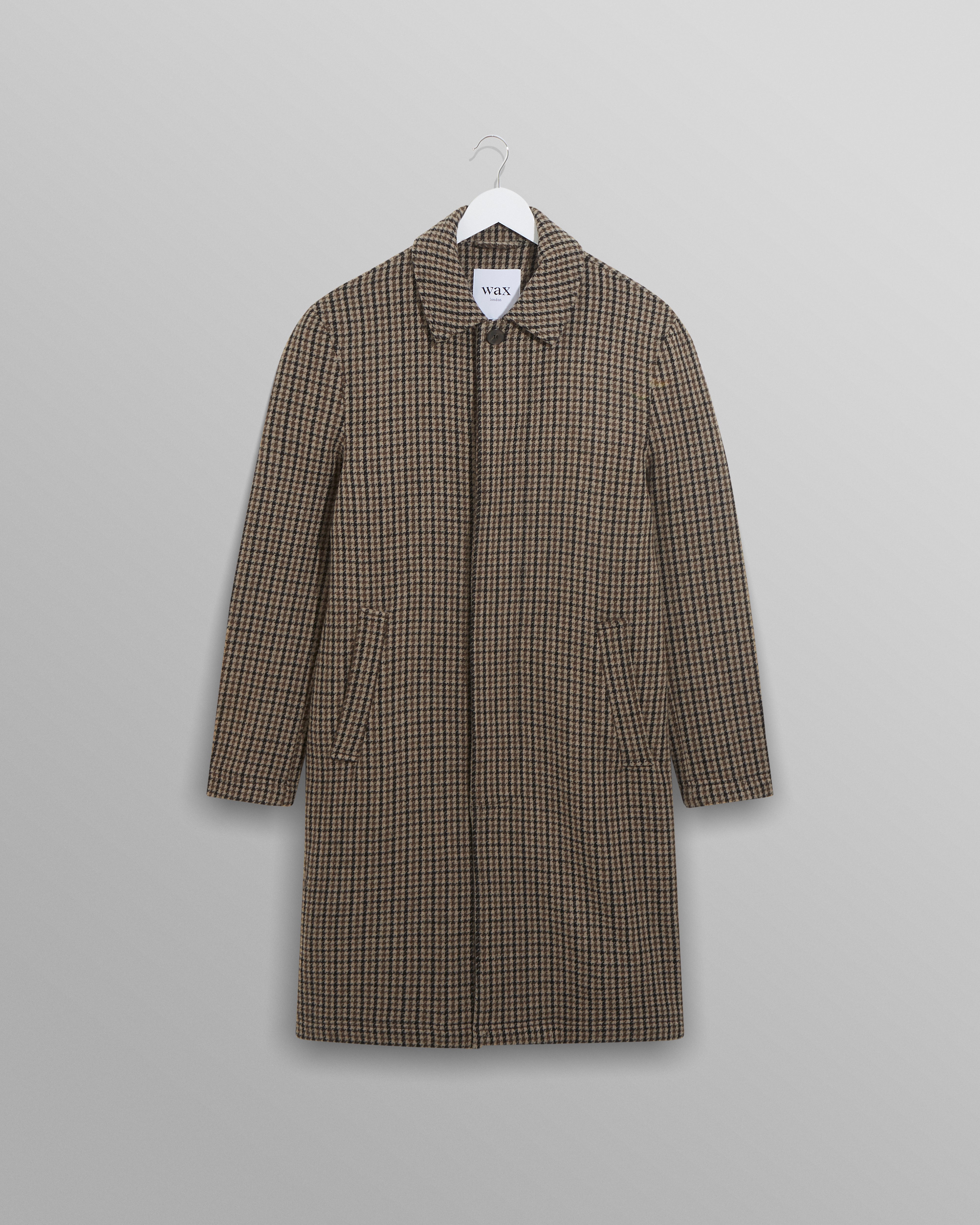 Chester Coat Natural Houndstooth -