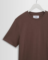 Dean - Mid Brown Textured Organic Cotton T-Shirt