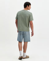 Dean - Sage Textured Organic Cotton T-Shirt