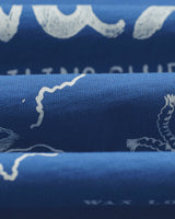 Dean - Blue And Ecru Sailing Map Print T-Shirt