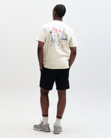 Dean - Off White And Multicolour Sailing Map Print T-Shirt