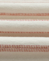 Dean - Ecru And Rust Stitch Stripe Organic Cotton T-Shirt