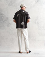 Didcot - Black Doodle Applique Short-Sleeve Shirt