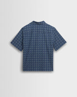 Didcot - Blue Tile Print Short-Sleeve Shirt