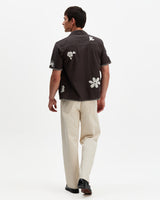 Didcot - Black Doodle Applique Short-Sleeve Shirt