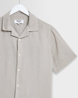 Didcot - Clay Silk Linen Short-Sleeve Shirt