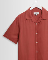Didcot - Rust Silk Short-Sleeve Shirt