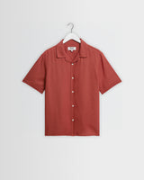 Didcot - Rust Silk Short-Sleeve Shirt