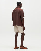 Didcot - Brown Silk Short-Sleeve Shirt