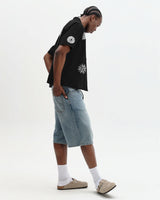 Didcot - Black And Multicolour Round Applique Short-Sleeve Shirt