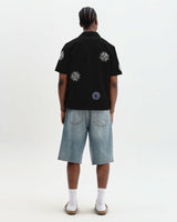 Didcot - Black And Multicolour Round Applique Short-Sleeve Shirt
