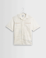 Didcot - Ecru Summer Applique Short-Sleeve Shirt