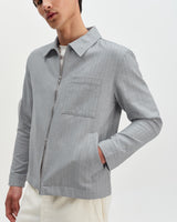 Eldon - Light Blue Herringbone Cotton Jacket