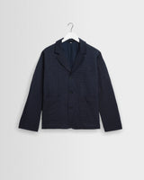 Exmouth - Navy Dobby Cotton Blazer