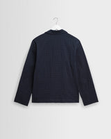 Exmouth - Navy Dobby Cotton Blazer