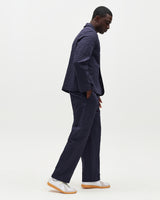 Exmouth - Navy Dobby Cotton Blazer