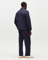 Exmouth - Navy Dobby Cotton Blazer