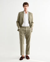 Alp - Khaki Linen Slim Fit Trousers