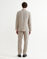 Fintry - Natural Linen Single-Breasted Blazer