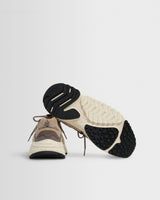 Flower Mountain - Beige And Grey Cow Suede Yamabushi Trainers