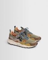 Flower Mountain - Brown And Cognac Suede And Nylon Yamano 3 Trainers