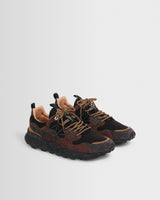 Flower Mountain - Dark Grey And Dark Brown Suede And Nylon Yamano 3 Trainers