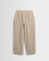 Glencoe - Beige Washed Linen Loose Fit Trousers