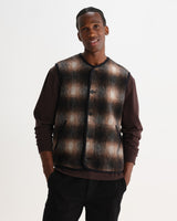 GOWER GILET ELM WOOL BLEND CHECK BROWN / BLACK