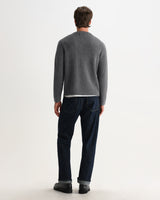GRANBY CARDIGAN RIBBED WOOL GREY