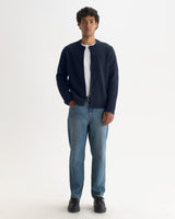 GRANBY CARDIGAN RIBBED WOOL NAVY