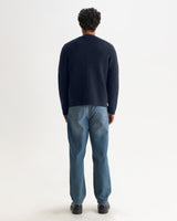 GRANBY CARDIGAN RIBBED WOOL NAVY