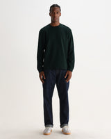HAYDEN L/S TEE EMORISED COTTON DARK GREEN